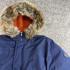 POLO Ralph Lauren Youth XL 18  20 Navy Down Puffer Parka Faux Fur Hood Boys/Girls