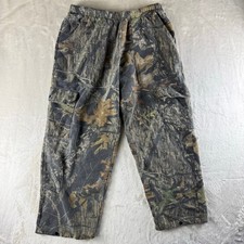 Vintage Mossy Oak Apparel Cargo Sweatpants Men's Large Woodland Camouflage