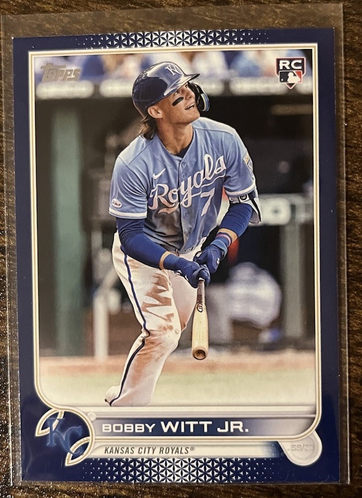 2022 Topps Update Series - Bobby Witt Jr Rookie Card #US100 Royal Blue