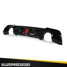 Fit For 2007-2013 Bmw 3 Series E92 M Sport Gloss Rear Bumper Diffuser Lip Black