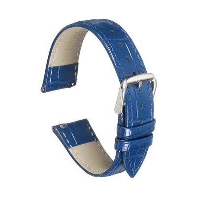 Uhrenarmband Echtleder 21mm blau für Quick Release