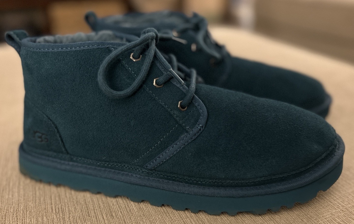 UGG Chukka Boots Neumel Teal Blue Classic Suede Boots Men’s Size 12 Rare HTF