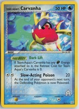 Team Aqua's Carvanha 25/95 Uncommon Team Magma vs Team Aqua Pokemon Near Mint