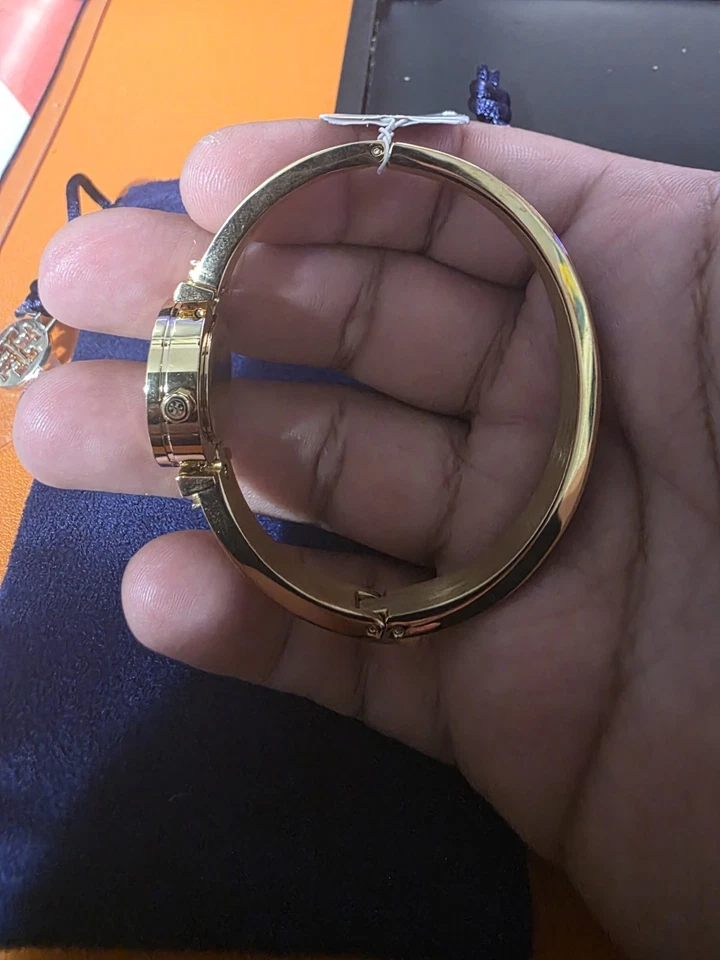 Tory Burch TBW1406 Kira Tri-Tone Watch,Ivory Dial Stainless Steel Leather - Image 3 of 4