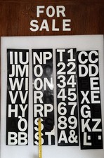 White Vinyl Letters And Numbers 2.5  Tall 2  wide 57 Pc Sticks Electrostatically