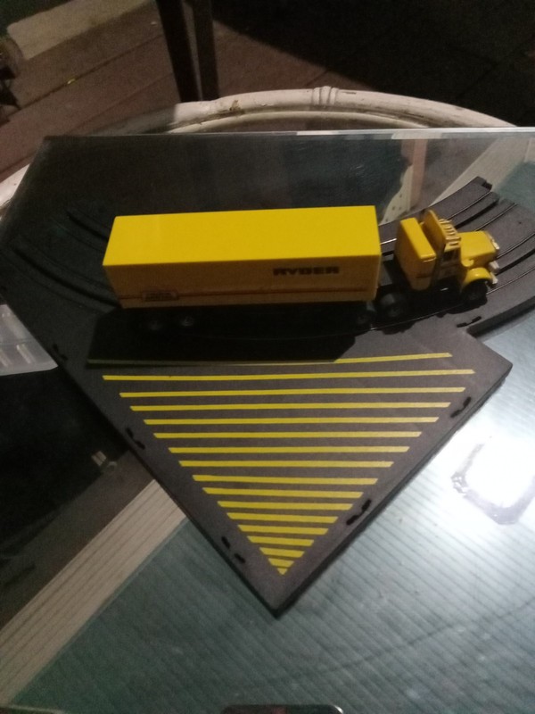  1982 Aurora AFX 40' RYDER  Slot Car Trailer + Lighted 💡 Cab + Cornerstop Track