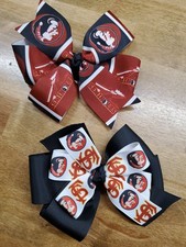 SALE Set of Two Florida State Seminoles Bows FSU Bows Florida Bows
