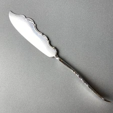 Antique 1892 Rogers Bros Master Butter Knife SAVOY Flat TWISTED HANDLE A1 Silver
