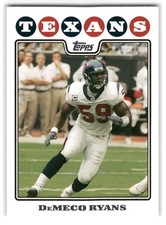 DeMeco Ryans 2008 Topps FOOTBALL #238 Houston Texans