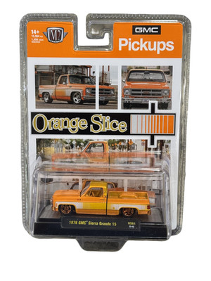M2 Machines **CHASE** 1976 GMC Sierra Grande  Orange Slice  Hobby Exclusive 1/64