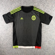 Authentic 2015 Adidas México Home Jersey Black With Neon Green Detail Size Small