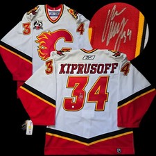 Miikka Kiprusoff signed 2006 Calgary Flames 6100 Reebok hockey jersey 52 NHL COA