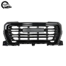 Gloss Black Front Upper Bumper Grille Assembly Fit For GMC Sierra 1500 2019-2021