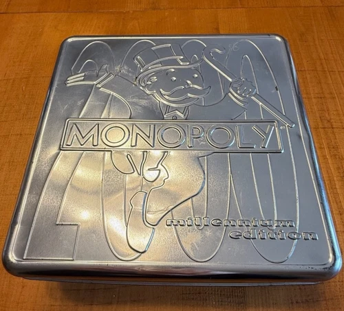 Vintage Monopoly Millennium Edition Parker Brothers Complete Collector's Tin