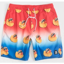 Mens NEFF Hot Tub Americana Rubber Ducky Boardshorts Swim Trunks Size Sm Lar NWT