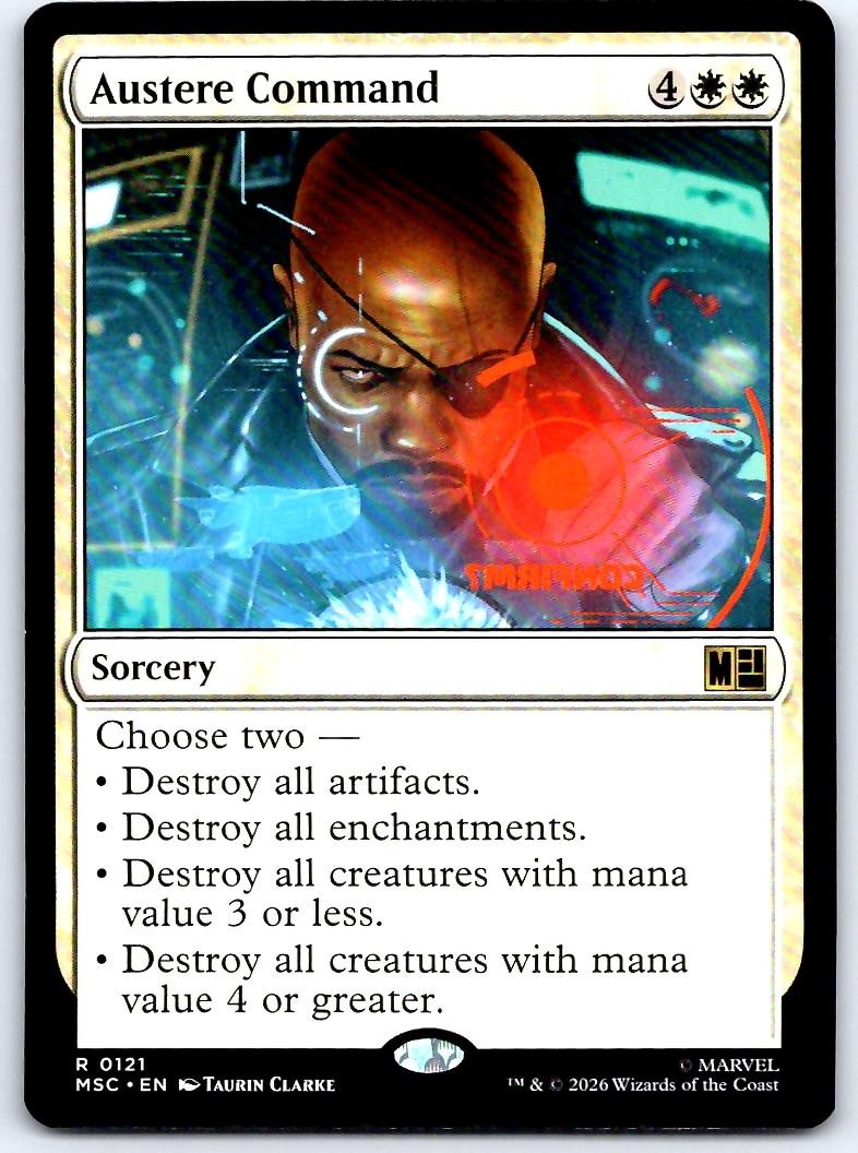 Austere Command 121 R Commander: Marvel Super Heroes MTG NM/M