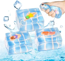 3 Pcs Fidget Stress Balls, Ice Nee Squeeze Sensory Toys, Big Squishy Fidget Toys