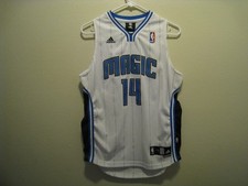Adidas Orlando Magic #14 JAMEER NELSON Sewn-On White Jersey (Youth L 14-16)