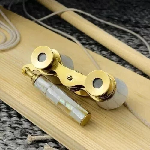 Opera Binoculars Vintage Brass Pearl Handle Antique Binoculars Telescope Gift - Image 4 of 4