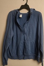 Members Mark Women's Size 2XL Ribbed Half Zip Hoodie Purple Sweatshirt