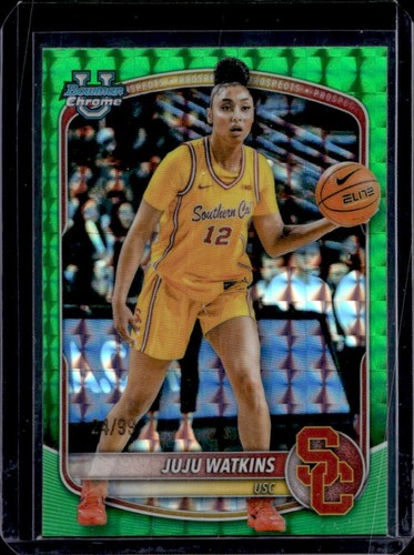 2025-26 Bowman JuJu Watkins Chrome Prospects Green Geometric Refractor #/99