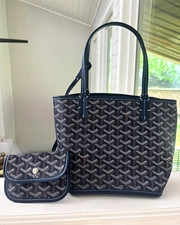 Goyard Style Bag with matching mini bag