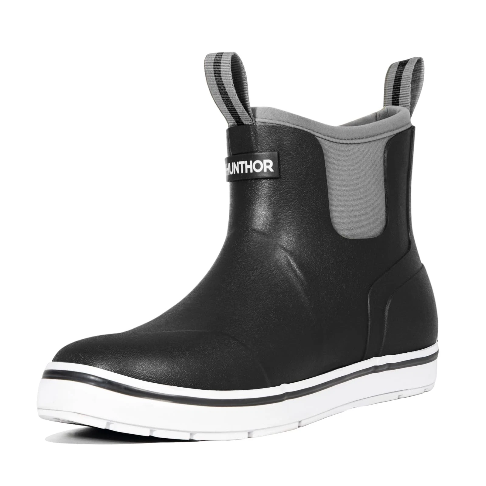 Men's Deck Boots, Lightweight Waterproof Anti-Slip Fishing Rain Boots, Rubber...