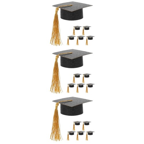 3 PCS Doctor Hat Decoration Child Man Graduation Cap Topper Covers