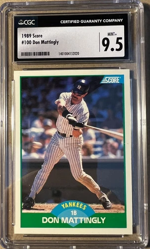 1989 Score Don Mattingly Baseball Card #100 CGC 9.5 Mint+