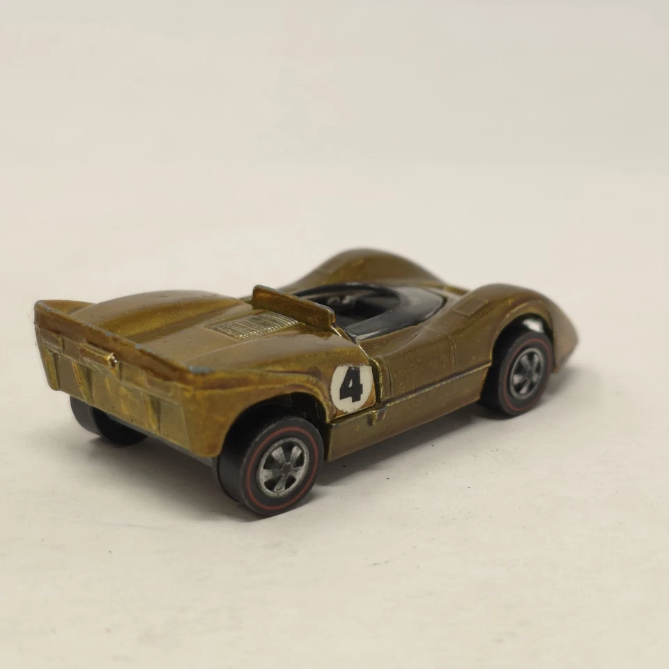 Hot Wheels Redline McLaren M6A 1968 dorado hecho en Estados Unidos Foto 3 de 4
