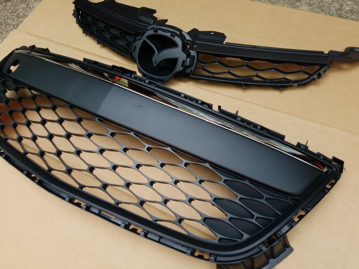 2010-2012 Mazda CX7 CX-7 Front Bumper Upper & Lower Grille w