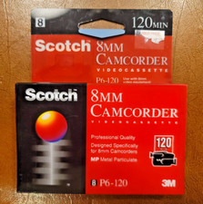 Scotch 8 MM Camcorder Videocassette Tape Sealed P6-120 3M Vidid Color Sharp