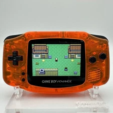 Game Boy Advance GBA iPS Laminated Backlight Backlit Console Clear Orange Black