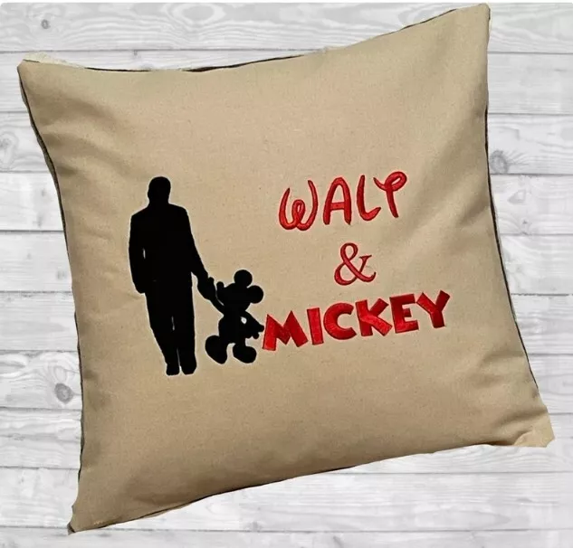 Disney Mickey Mouse and Minnie Mouse Embroidered Decorative Pillows