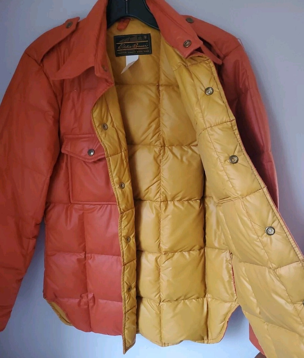 70’sビンテージ/Eddie Bauer Goose Down Jacket RARE Vintage Eddie Bauer 70s Goose-down Snap Jacket org/rust