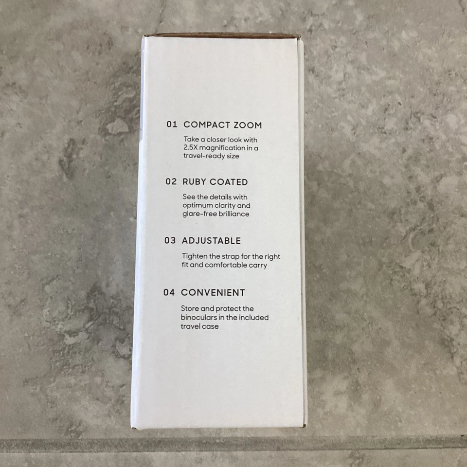 Sharper Image Compact Binoculars RubyCoated Glare-Free Optics w/Strap & Case - Image 3 of 4