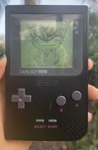 Gameboy Pocket and Authentic Pokemon Yellow Game bundle! Buy Now! New Battery