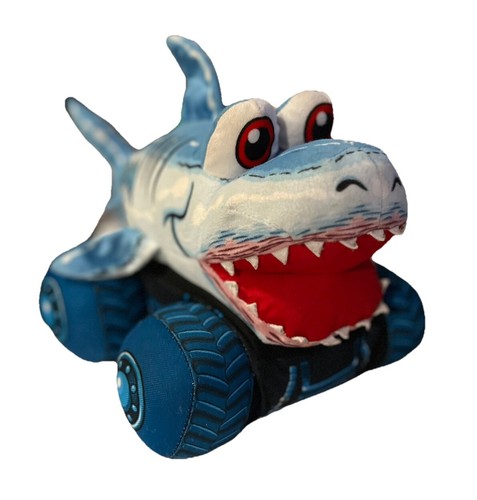 Megalodon Monster Jam Truck Truckin’ Pals Plush Stuffed Toy 12x9” Shark - Picture 6 of 7