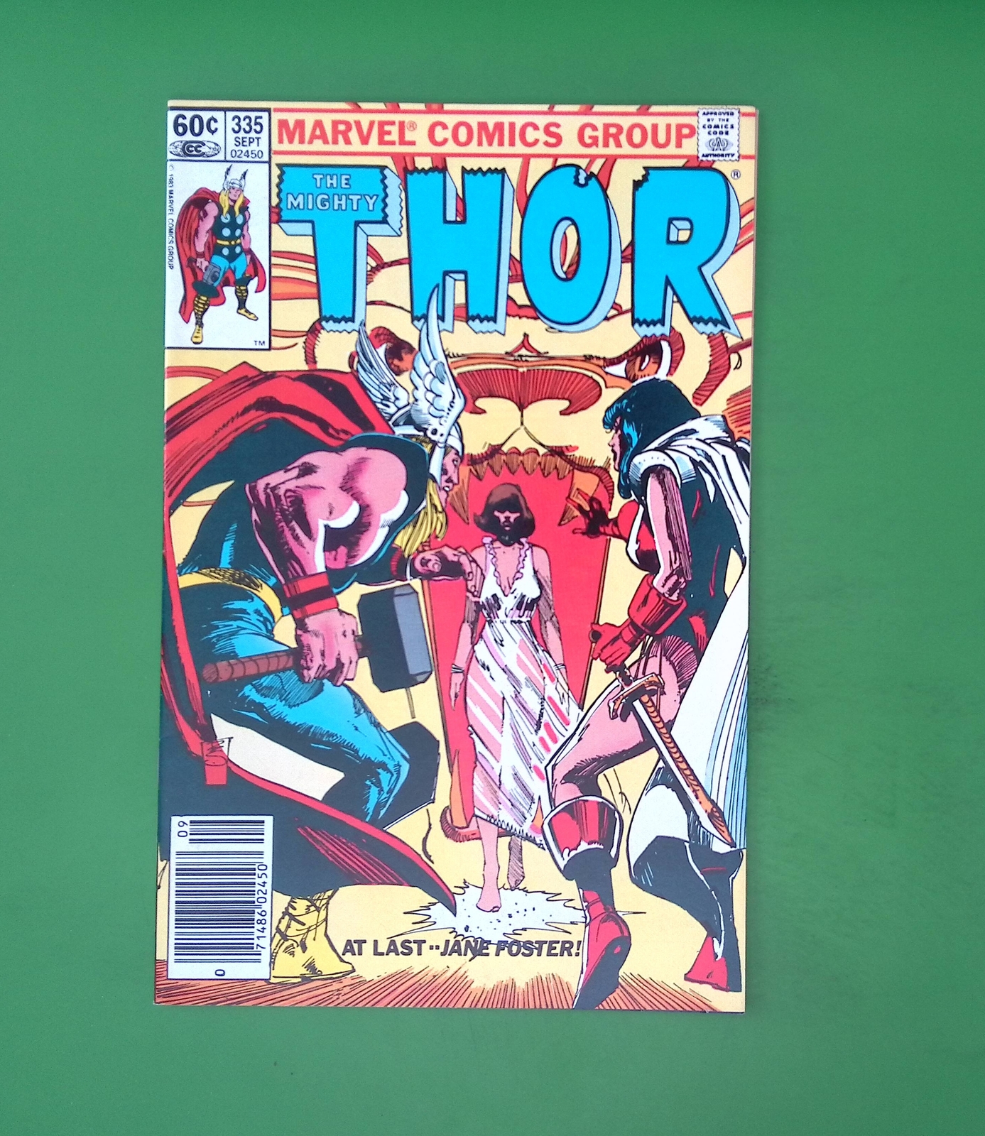 THOR #335 VOL. 1 8.0 1ST APP NEWSSTAND MARVEL COMIC BOOK TS95-248