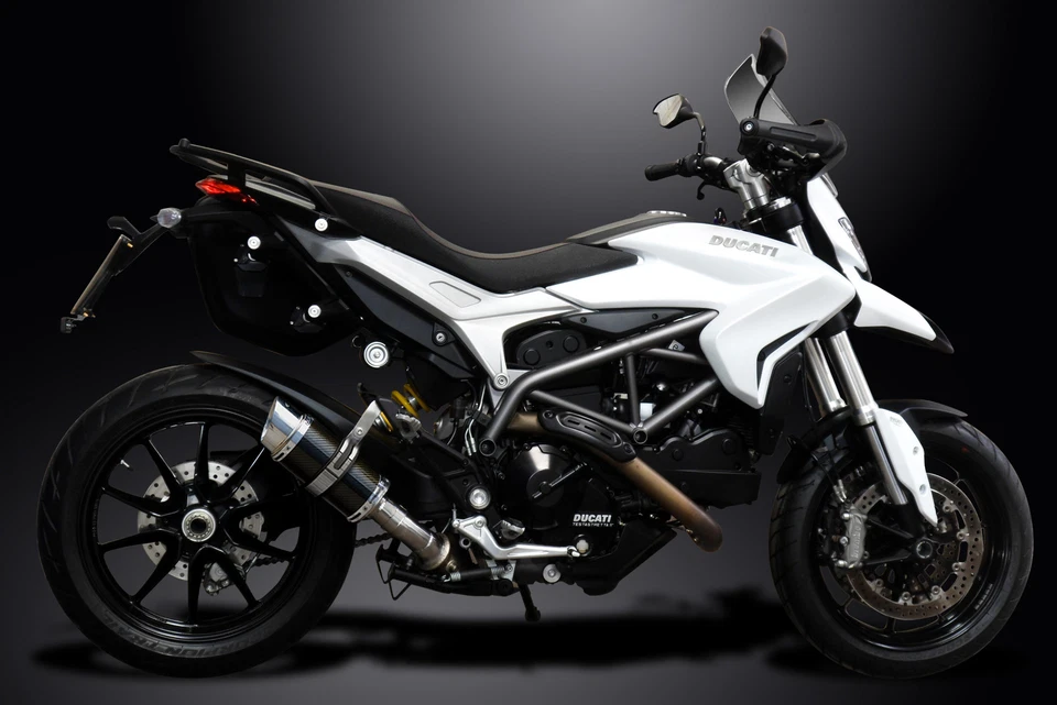 Kit silenciador carbono redondo Ducati Hyperstrada 13-16 Hypermotard 939 16-18 8" Foto 4 de 4