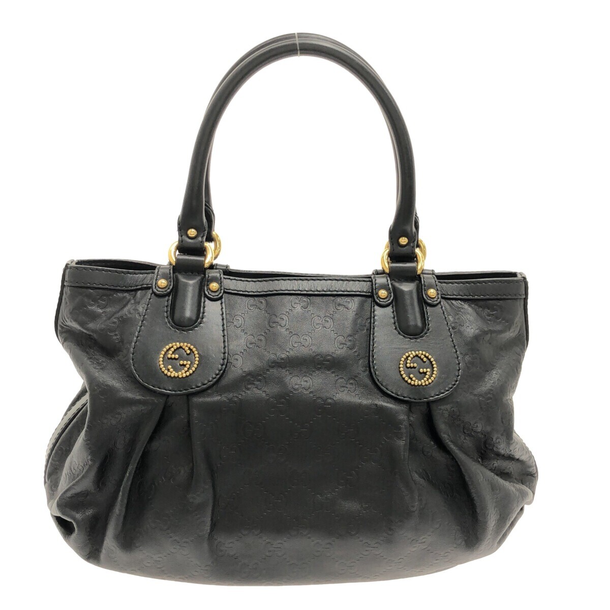 Auth GUCCI Scarlett/Guccissima 269953 Black Leather Tote Bag | eBay