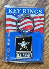 U.S. Army Key Ring Stunning Vivid Colored Enamel 3" NEW