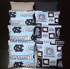 8 All Weather NORTH CAROLINA TARHEELS Cornhole Bean Bags Resin Filled Game Toss 