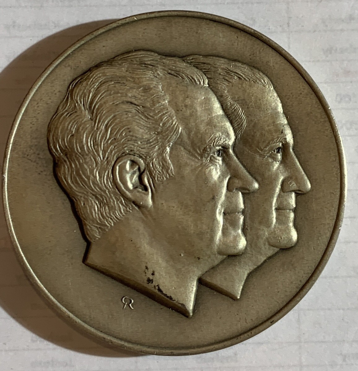 1973 Richard Nixon Spiro Agnew Inaugural Medal Silver 925 Franklin