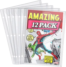 Comic Book Bags Binder Sleeves for Comic Books 12 Pack Comics Protector Bags