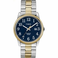 Timex TW2R58500, Easy Reader, Men's, 2-Tone Expansion Watch, Indiglo, Date