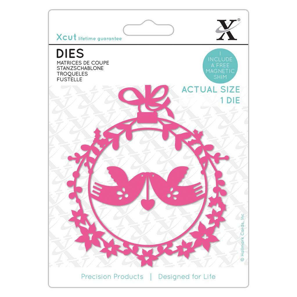 Docrafts Xcut Die 1 Piece Die Christmas FESTIVE LOVE BIRDS