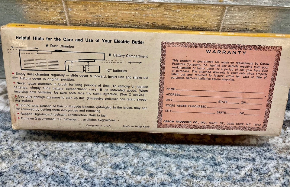 Removedor de pelusa de mayordomo eléctrico Osrow vintage Foto 3 de 4