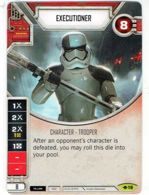 star wars destiny rare cards Star Wars Destiny Way of the Force Card + Die Rare - Executioner #19 NM+