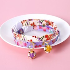 5PCS Japanese Ethnic Sakura Floral Pet Collar Dog Cat Necklace Accessory Vintage